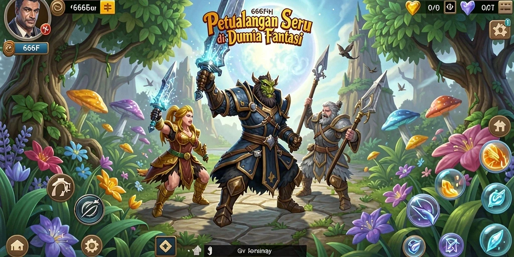 Gameplay seru di dunia petualangan 666F yang menantang.