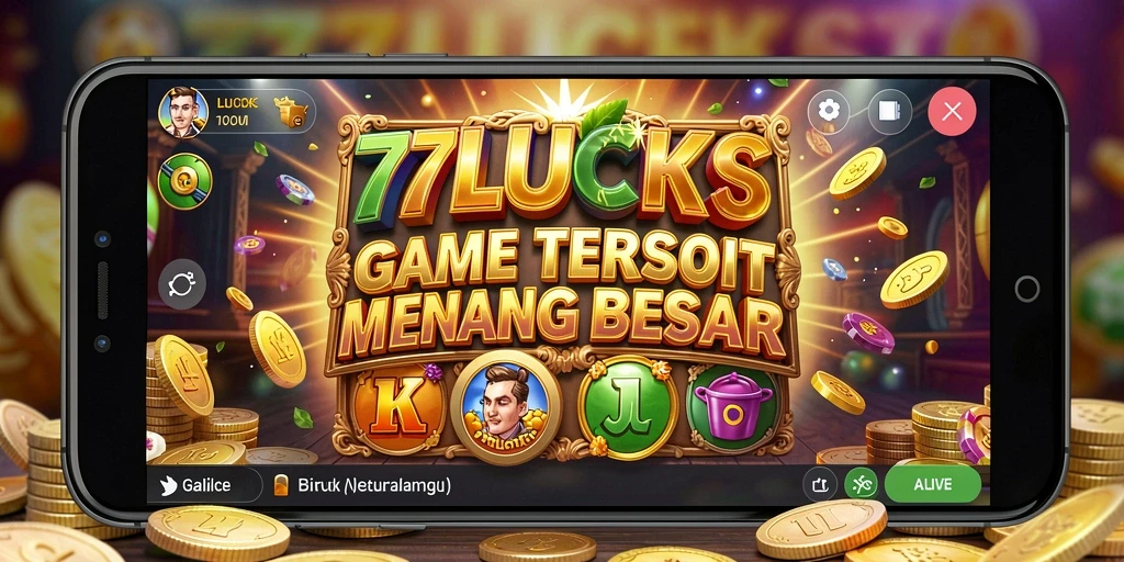 Tampilan gameplay seru dari 77LUCKS yang penuh warna.