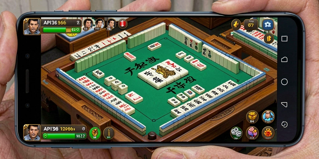 Tampilan utama gameplay API36 yang menampilkan strategi dan tantangan Mahjong.
