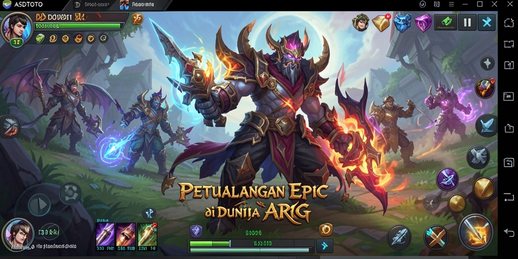 Tampilan dinamis gameplay ARPG di ASDTOTO dengan petualangan seru.