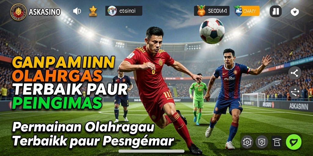 Screenshot gameplay ASKASINO yang menampilkan aksi pertandingan olahraga.