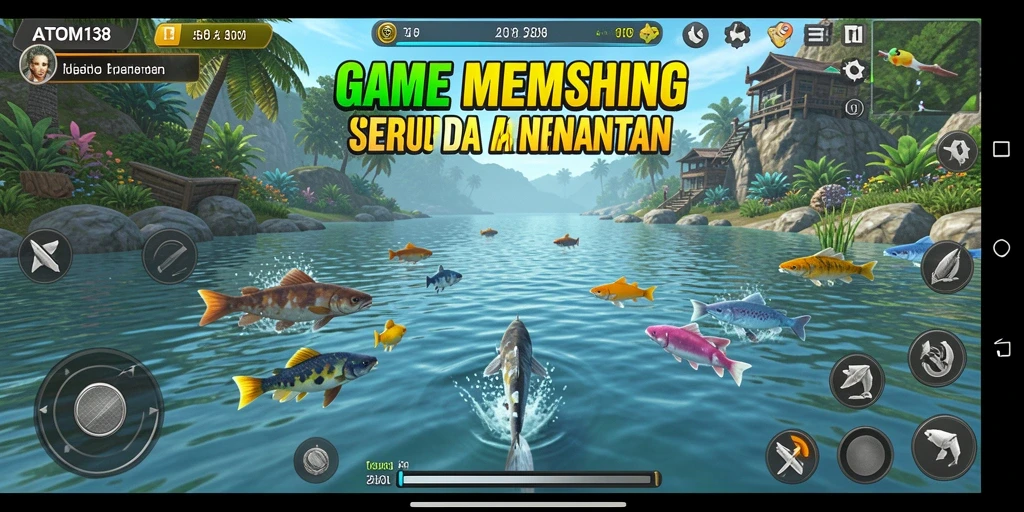Tampilan gameplay ATOM138 yang menawan dalam pengalaman memancing.