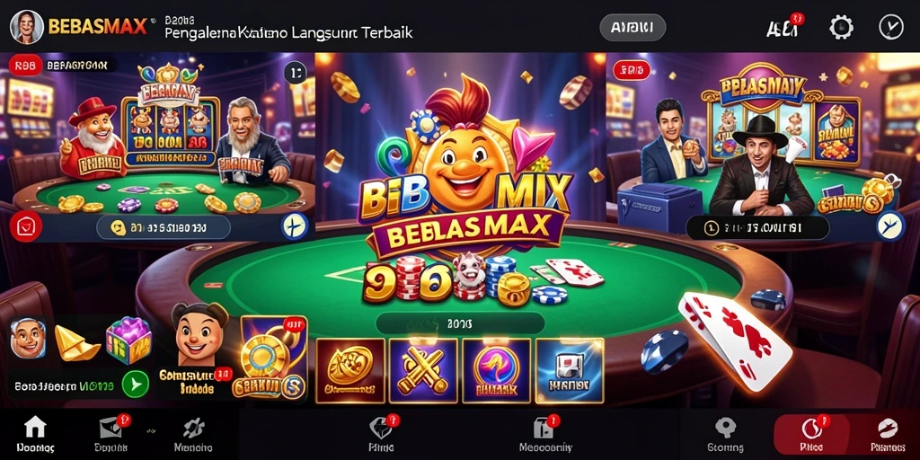 Gambaran interaksi seru dalam permainan Live Casino BEBASMAX.