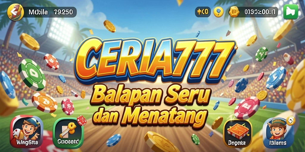 Gameplay CERIA777 yang seru dan menantang dengan berbagai kendaraan.