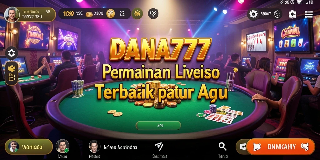 Screenshot DANA777 menampilkan dealer langsung dalam permainan Live Casino.