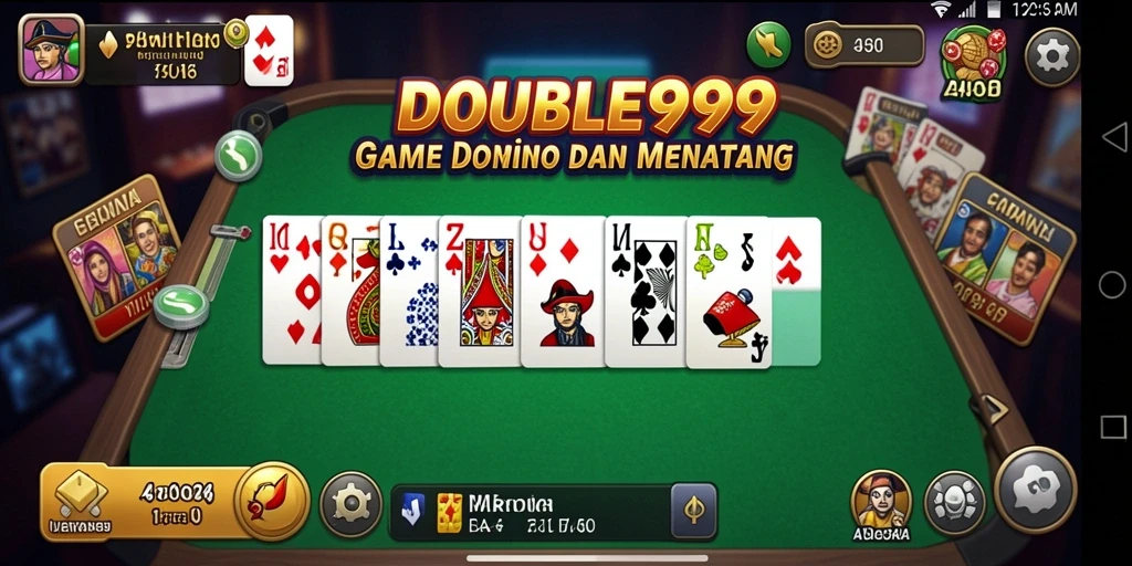 Screenshot utama gameplay Domino yang menarik dan seru.