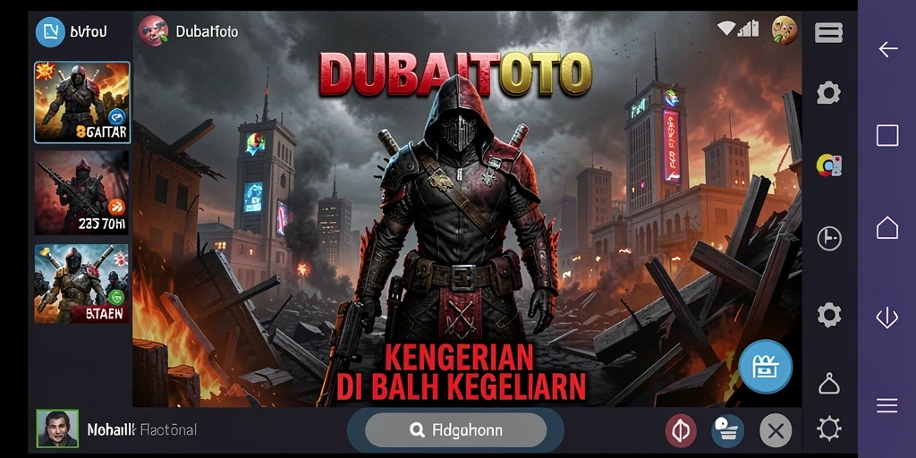 Screenshot gameplay DUBAITOTO menunjukkan suasana mencekam dan penuh misteri.
