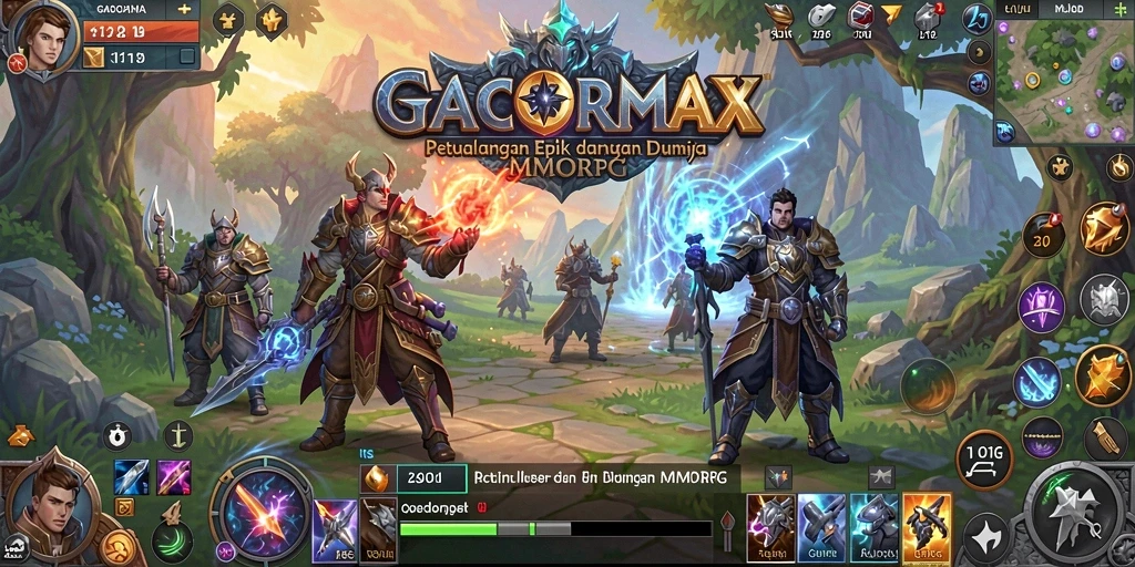Tampilan gameplay GACORMAX yang menakjubkan dari dunia MMORPG.