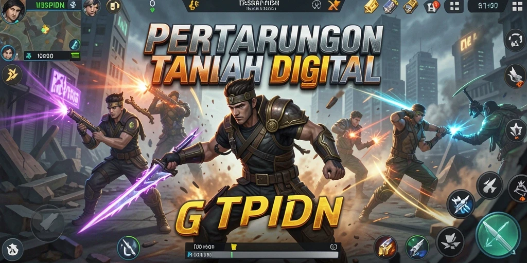 Tampilan gameplay seru dalam pertarungan battle royale di GTPIDN.