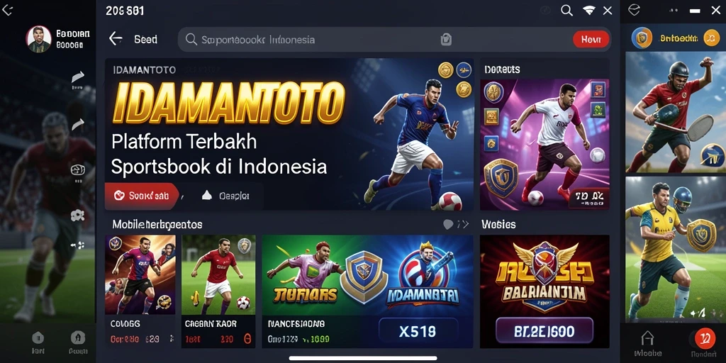 Tampilan gameplay <strong>IDAMANTOTO</strong> dengan berbagai pilihan taruhan olahraga.