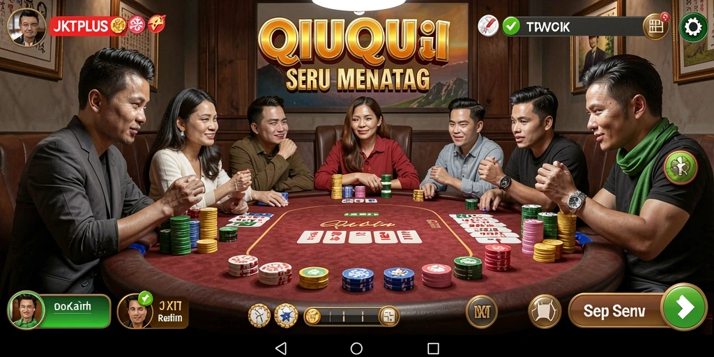 Tampilan gameplay QiuQiu yang menarik dan interaktif.
