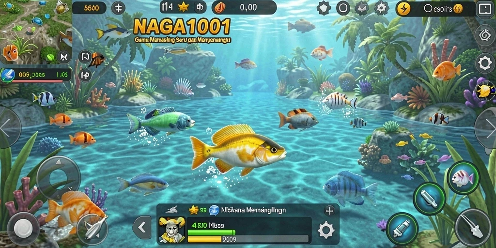 Screenshot gameplay NAGA1001 menampilkan keseruan memancing yang menghibur.