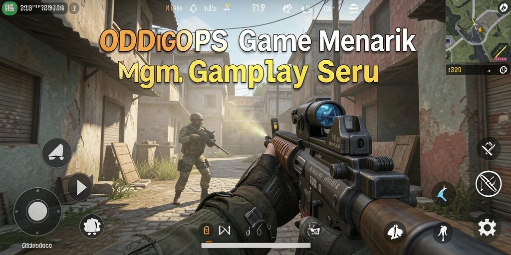 Screenshot gameplay ODDIGO menampilkan aksi tembak-menembak yang seru.