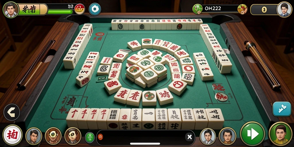 Tampilan screenshot dari gameplay seru Mahjong di OH222.