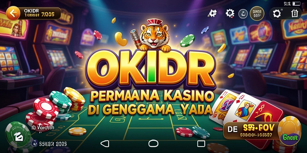 Screenshot gameplay OKIDR menampilkan momen mendebarkan saat bermain kasino.
