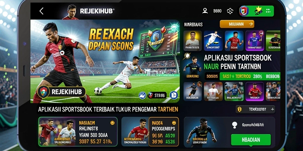 Screenshot tampilan antarmuka pengguna REJEKIHUB saat taruhan olahraga.