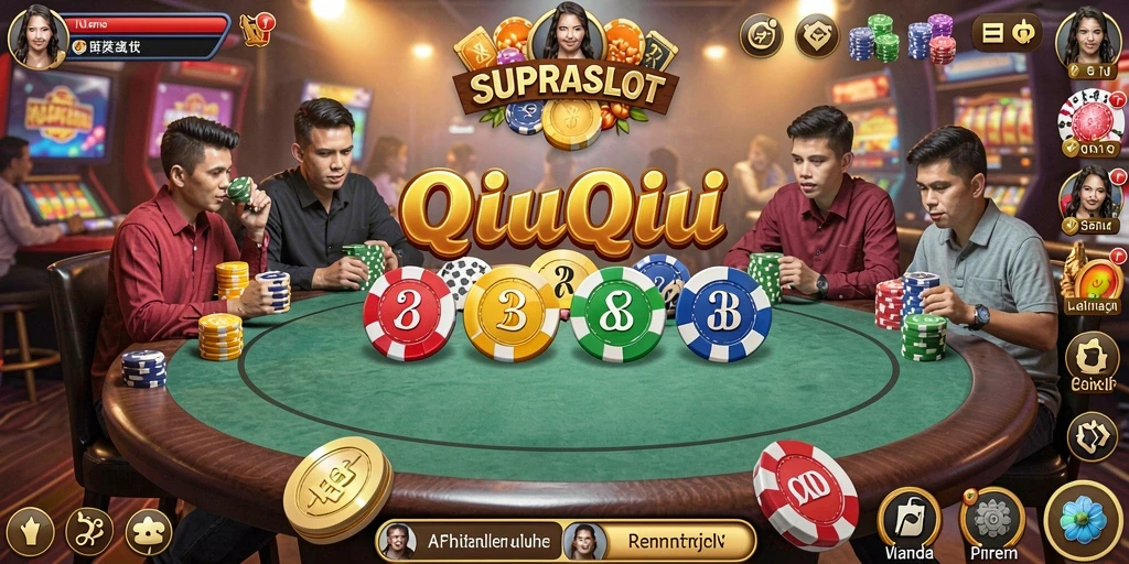 Tampilan gameplay QiuQiu yang menggembirakan di SUPRASLOT.