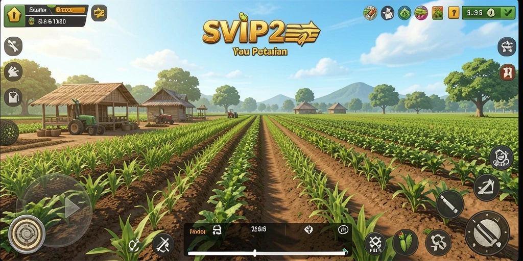 Screenshot gameplay <strong>SVIP2</strong> saat bercocok tanam.