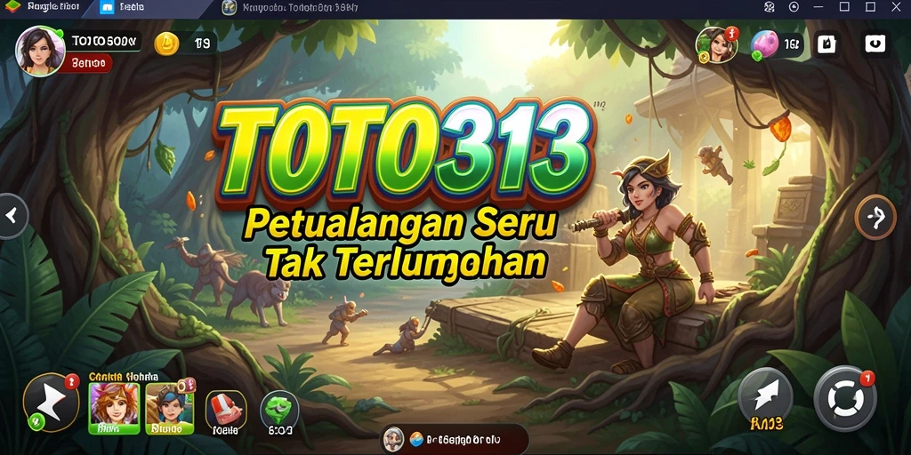 Screenshot gameplay TOTO313 menampilkan aksi petualangan yang mendebarkan.