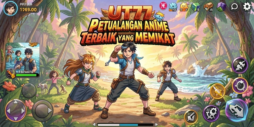Tampilan gameplay menakjubkan dari karakter anime dalam UT77.