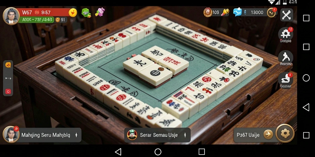 Tampilan gameplay W67 yang menarik dan seru dalam permainan Mahjong.