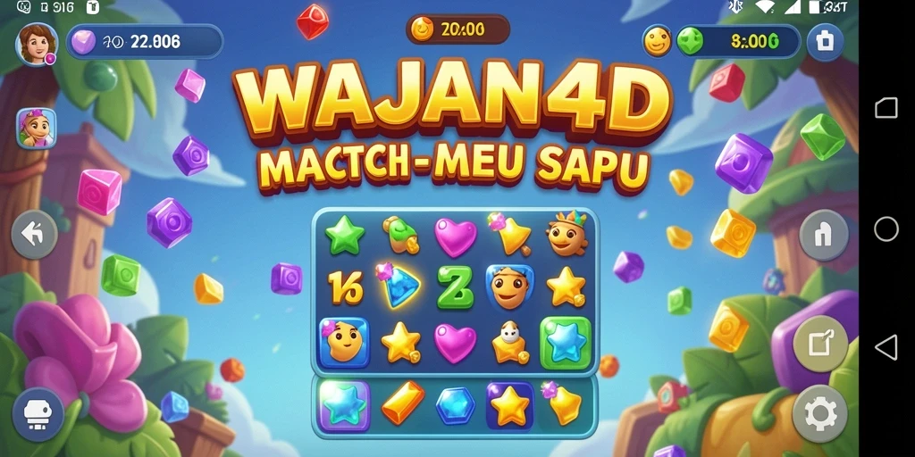 Tampilan gameplay seru dalam WAJAN4D yang penuh warna.